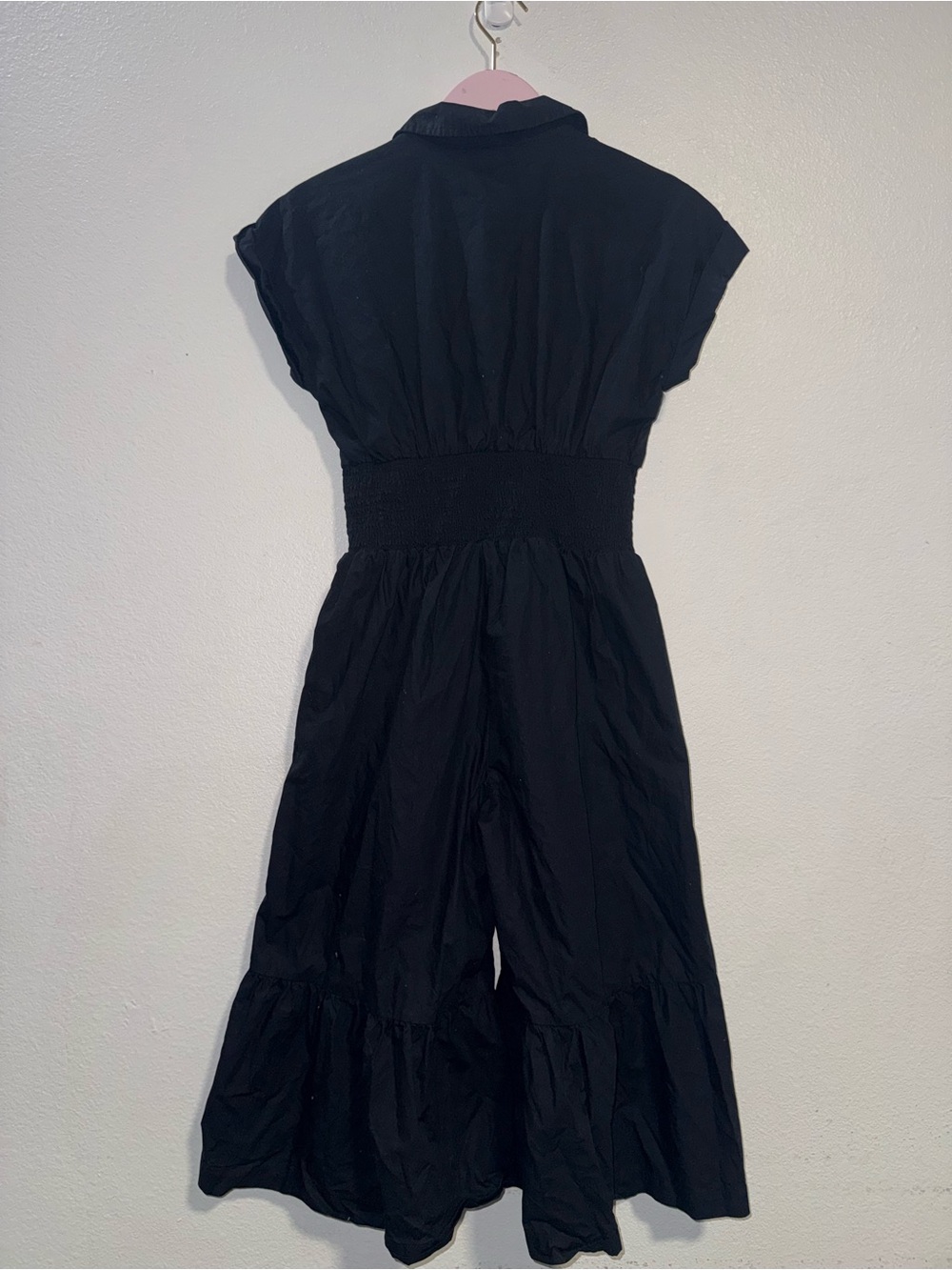 Anthropologie Pleated Shirting Wide-Leg Jumpsuit - Picture 4 of 7